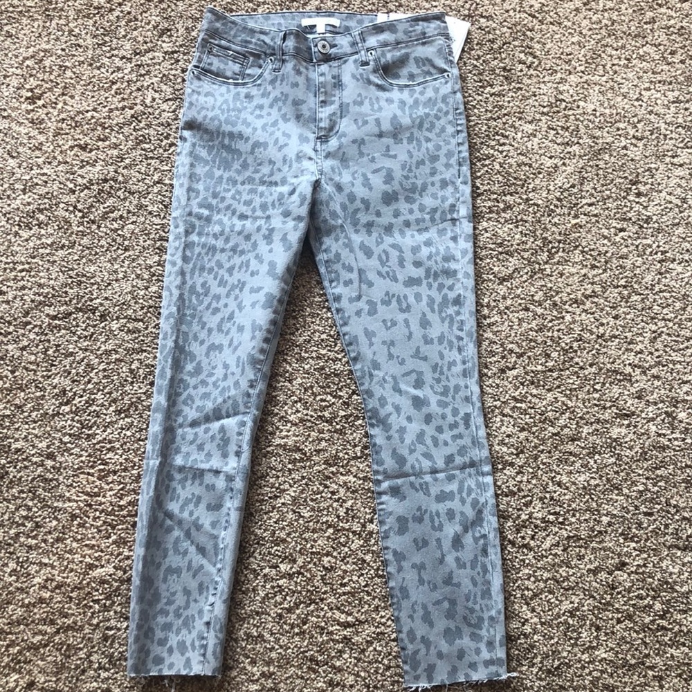 Light & dark grey cheetah print STS BLUE jeans
